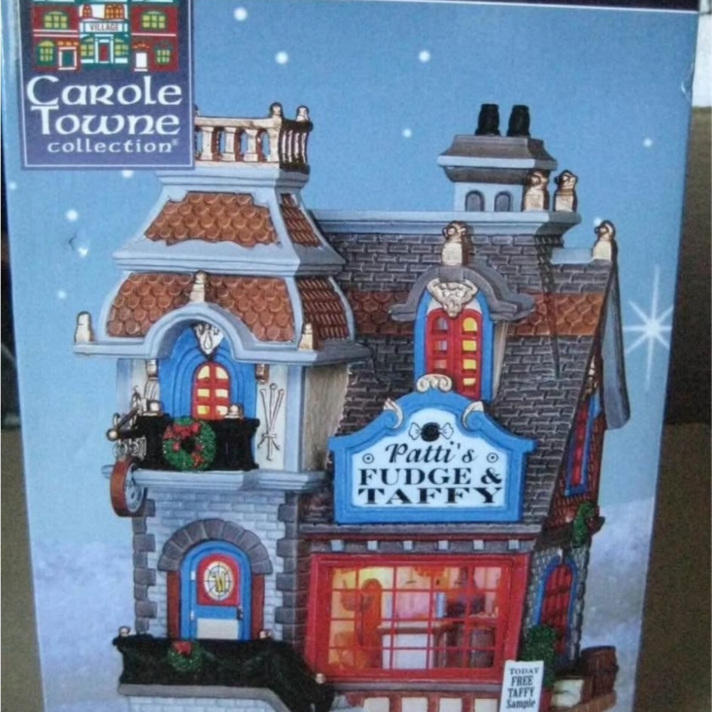 Victorian Blue and Red Holiday Decor House